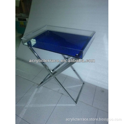 Foldable Butler Tray Table Acrylic Tray Table